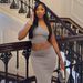 New Arrival Solid Sexy Fashion One Shoulder Asymmetric Neck Crop Top Skirt Two Piece Dress Set Women Daily Outfit_ecoleips.com