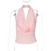 Women's Sexy Deep V Backless Halter Neck Small Vest Top Fashion Summer New Arrival_ecoleips.com