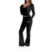 DiYun European American Y2K Sports Style T-shirt And Yoga Pants Two-Piece Set Women's Clothing 2025 Fall/Winter_ecoleips.com