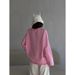 Autumn Cotton Long-Sleeve T-Shirt With Soft Knitted Wool Fabric, Loose-Fitting Design For Women_ecoleips.com