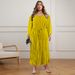 Women's Clothing Plus Size Long Sleeved Dress Autumn Open Chest Zipper Clothing_ecoleips.com