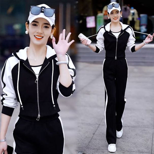 Women's Stylish Casual Hoodie & Pants Set - Trendy Long Sleeve Pullover With Matching Joggers, Comfortable Lounge Wear For Spring & Fall_ecoleips.com