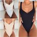 European And American Style Women's One Piece Swimsuit Solid Color Underwire Push Up Sexy Swimwear 2019 9298_ecoleips.com