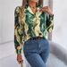 Real Shot Of 2026 Spring/Summer European And American Casual Color-block Striped Long-sleeve Shirt With Suit Collar,_ecoleips.com