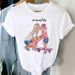 Women's Tops, Simple Harajuku Style, Mother's Day Themed White Short-sleeve T-shirt For Women_ecoleips.com