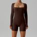 Women's Clothing Sexy Slim Fitting Yoga Long Sleeved Jumpsuit Ballet Dance All In One Tight Sports Jumpsuit Shorts_ecoleips.com
