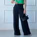 Spring And Summer Thin Trousers Solid Color Loose Pleated Wide Leg Casual Pants Semi Elastic Waist_ecoleips.com