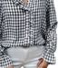 K New Women's French Lace Collar Plaid Shirt. No Necklace, Bag, Or Other Accessories._ecoleips.com