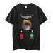 Dank Meme Hamster Staring Front Camera Hampter Calling T-shirt Fashion Short Sleeve T-shirts Oversized Streetwear Unisex_ecoleips.com