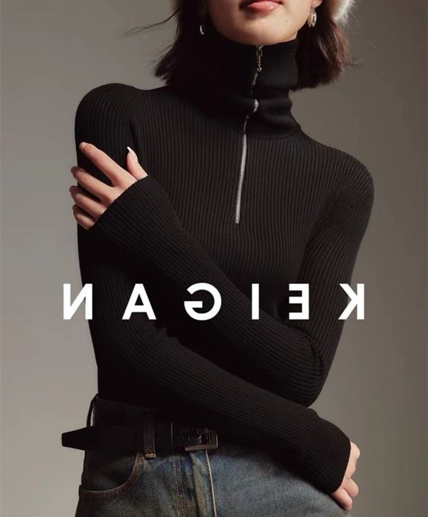 Aria Basics Aria Basics Kai Jian / Germany BIELLA Washable 120s Fine Wool Seamless Thickened Zipper Multi-collar Knitted Sweater_ecoleips.com