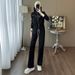 Women's Clothing Fashion Temperament Age Reducing Sports Leisure Suit Cardigan Top Wide Leg Pants Two Piece Suit_ecoleips.com
