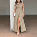 Women's Clothing Casual Elegant Sleeveless Long Dress Shirt Front Button Single Breasted Slim Fit_ecoleips.com