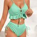 2024 European And American New Solid Color Two-Piece Swimsuit Sexy Back Strap Hot Spring Style Export Bikini_ecoleips.com