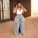 Cross-border Foreign Trade European American Fashion Retro Short Jacket And Long Pants Workwear Wide-leg Loose_ecoleips.com