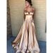 New Women's Clothing 2021 Summer European American Solid Color Sexy V-neck Long Dress With Straps And Large_ecoleips.com