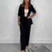 Foreign Trade New European And American Cross-Border Loose Lapel Striped Blazer Fashion Two-Piece Women's Suit_ecoleips.com