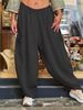 Suitable For All Seasons 2024 Autumn Winter New Casual Solid Color Pocket Loose Long Pants Women's Fashion_ecoleips.com
