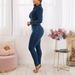 Women's Clothing Fit Elastic Small Feet Washable Denim Jumpsuit Jumpsuit_ecoleips.com