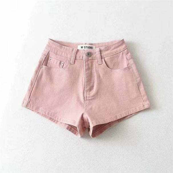 Aria Basics Aria Basics Women's Denim Shorts Summer New Korean Style Stretchy European And American Tight Hip-Lifting Petite Spring Versatile_ecoleips.com