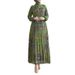 Women's Clothing Muslim New Arrivals Abstract Print Long Fashion Elegant Robe Dress_ecoleips.com