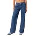 Retro Low Rise Straight Leg Jeans Women's Casual Slim Fit Washed Hot Girl Trendy Versatile Denim Jeans_ecoleips.com