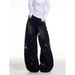 Women's Clothing Retro Star Patterned Jeans Slimming Loose Fit Wide Leg Pants Versatile Hot Girl Style_ecoleips.com