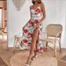 2024 Summer European And American Cross-Border New Vacation Style Elegant Floral Print Dress_ecoleips.com
