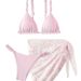 Women's Sexy Three Piece Bikini Set European American Style Backless Straps Trendy Hot Selling Export Item Swimwear_ecoleips.com