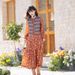 2024 Bohemian Tassel Sleeve Sun Protection Spring Summer Long Women's Vintage Ethnic Style Printed Red Dress_ecoleips.com