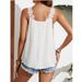European And American Tops 2023 Summer New Cross-border Foreign Trade Women's Clothing . Solid Color Perforated_ecoleips.com