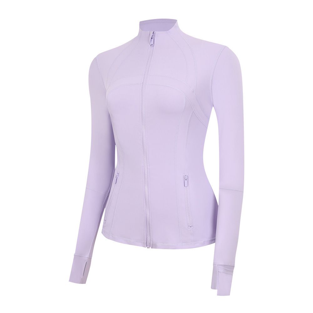 Slim Fit Define Jacket Fitted Waist for Running Outdoor Pilates Yoga Nude Color Sportswear Women's Clothing_ecoleips.com