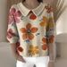 Women's Casual V-Neck Long Sleeve Top – Loose Fit, Solid Color, Lapel Design (S-4XL, Multiple Colors)_ecoleips.com