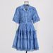 Women's Clothing Retro Romantic Style Autumn New Style Lapel Embroidered Lace Short Shirt With Elegant Skirt Suit_ecoleips.com