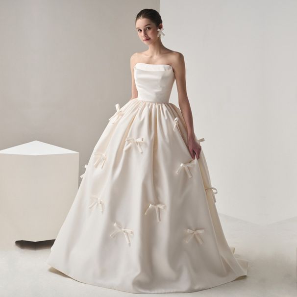 Women's Clothing New Simple Tube Top Slim Princess Puffy Skirt Forest Bride Wedding Light Wedding Dress_ecoleips.com