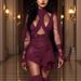 Women's Ruffled High Neck Pleated Patchwork Dress Brown Patchwork Autumn New Arrival European American Style Cross Border Trade_ecoleips.com