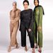 Verve Muslim Pleated Beaded Bell Sleeve Loose Jumpsuit Set For Women 1635_ecoleips.com