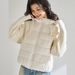 girl 25 Winter New Knitted Patchwork Korean Fashion Hooded Trendy Cotton Jacket For Women Short Style 22699_ecoleips.com