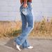 Women's Clothing New Embroidered Jeans For Women High Quality Straight Leg Slim Stretch Trousers_ecoleips.com