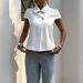 Women's Y2K Minimalist Fashion Button down Polo Collar Shirt European American Style Top Summer Clothing 2026 Fit True to Size_ecoleips.com
