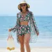 Sexy Fashionable Bikini Three-piece Set Women's Swimsuit Multicolored High-end Print Swimwear By Mingshi New Arrival_ecoleips.com