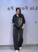 Women's Clothing Tie Dyed Zipper Cardigan Large Size Sweater Suit Autumn Hot Diamond Casual Straight Pants Outdoor Sportswear Two Piece Suit_ecoleips.com