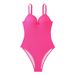 Women's Clothing One Piece Swimsuit Fashion Sexy Swimsuit Female Small Trough Solid Color Hard Bag Swimsuit_ecoleips.com