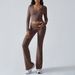 Diyun 2025 Women's Casual Sports Slim Fit Knitted Sleeve Long Pants Two-Piece Set_ecoleips.com