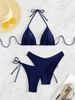 Women's Clothing Trendy Printed Halter Neck Suspenders Sexy Bikini Split System Strap Hot Spring_ecoleips.com