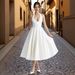 Women's Elegant V Neck Halter Jacquard Sleeveless Backless Belted Maxi Dress – Spring Summer Evening Gown_ecoleips.com