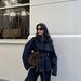 Women's Fashionable Trendy Denim Jacket Set European American Style Best Selling With Belt Lapel Versatile Clothing_ecoleips.com