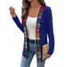Women's Bohemian Floral Embroidered Knit Cardigan – Stretchy Long-Sleeve Cover-Up (S-XXL, Black/Navy)_ecoleips.com