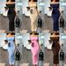 Women's Slim Fit Off Shoulder Bodycon Dress, Solid Color Sleeveless Summer Cocktail Party Dress_ecoleips.com