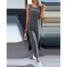 Women's Clothing New Fashion Slim Solid Color Back Lace Sleeveless Dress_ecoleips.com