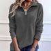 Aria Basics Aria Basics 202 European And American Cross-Border Women's Fashion Autumn Winter New Zipper Pullover Long Sleeve Knitted_ecoleips.com